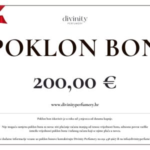 Poklon bon Divinity Perfumery u vrijednosti 200 €