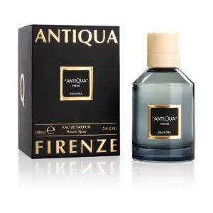 Bottle and box of AntiQua Firenze Dea Sutra Eau de Parfum 100 ml