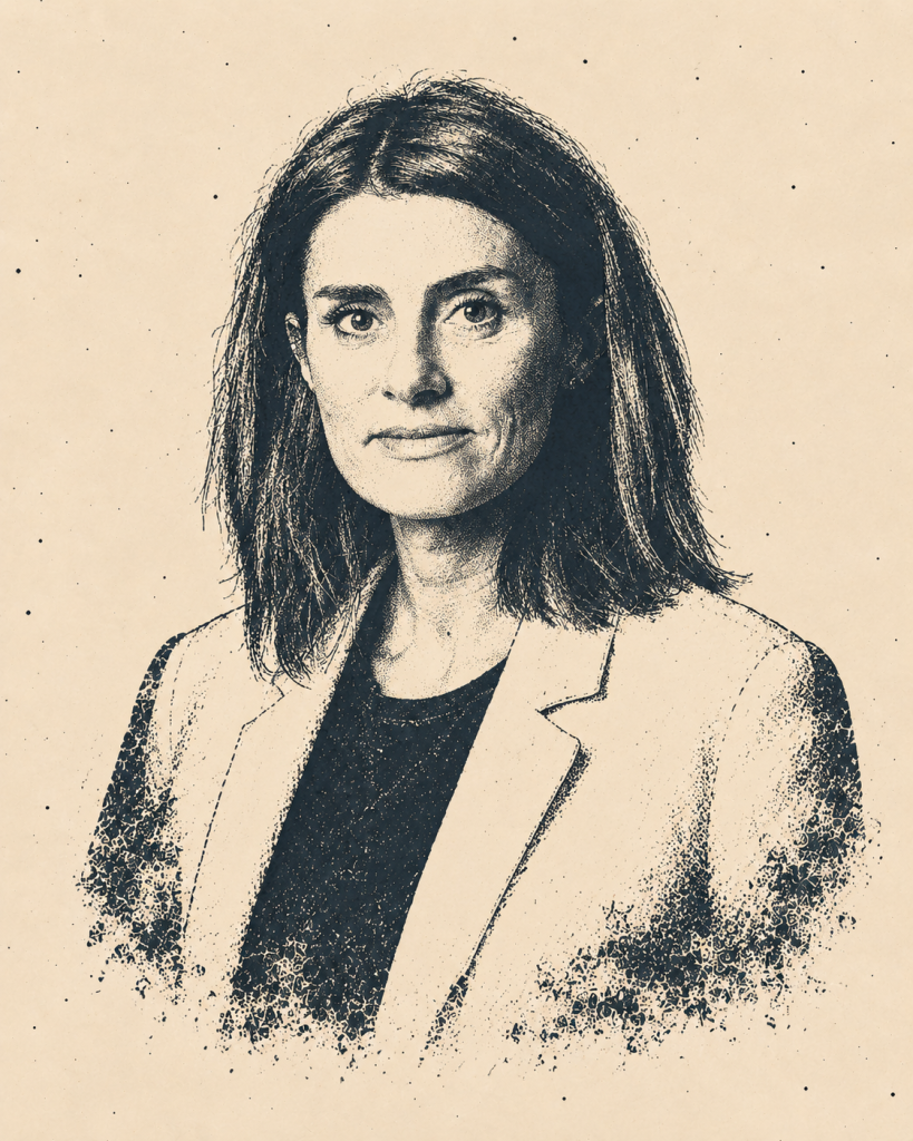 Joëlle Lerioux Patris, parfumerka Joëlle Lerioux Patris, nezavisna parfumerka s laboratorijem u Grasseu, na ilustriranom portretu