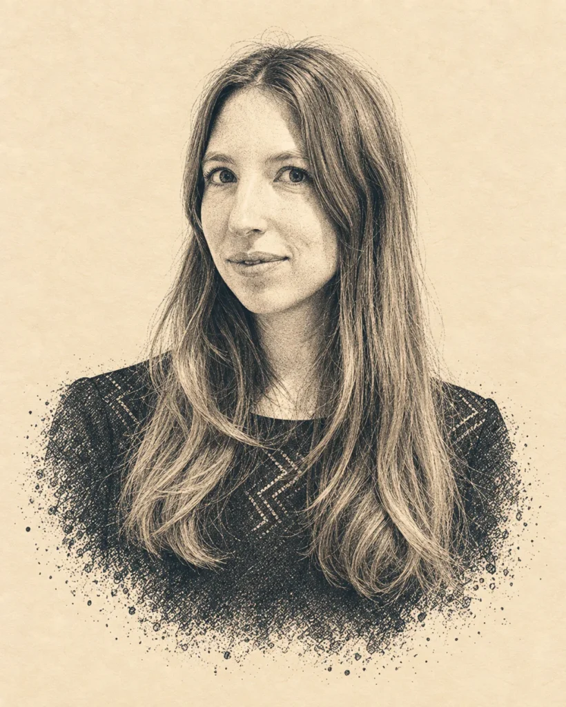 Margaux Le Paih Guérin, parfumerka Margaux Le Paih Guérin, parfumerka studija Flair Paris, na ilustriranom portretu